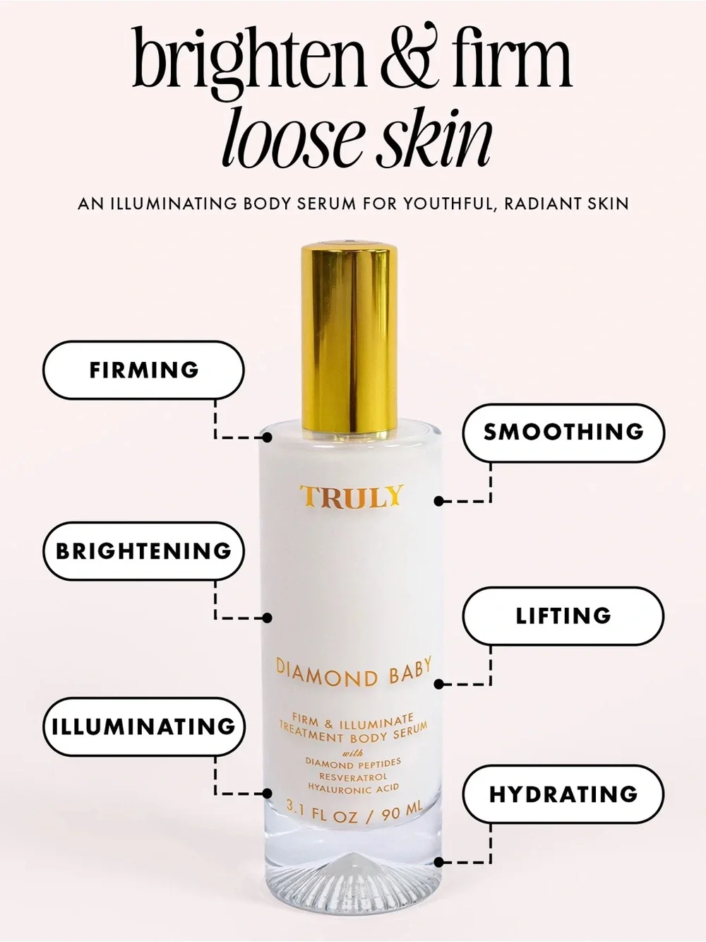 TRULY Diamond Baby Firm & Illuminate Body Serum — White